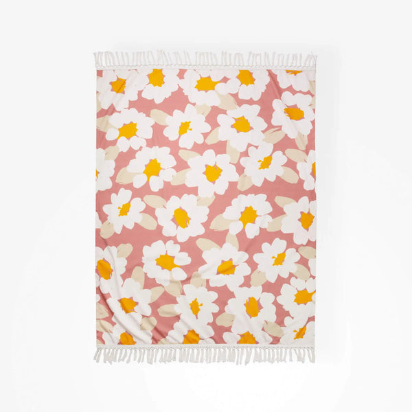 PRINTED CANVAS THROW - PINK