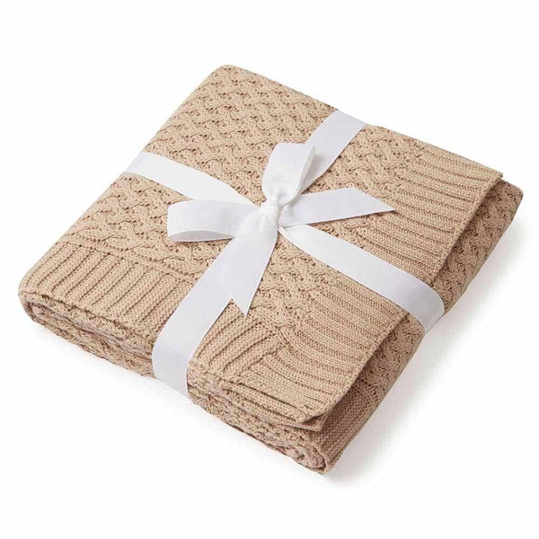 HAZELNUT KNIT BABY BLANKET