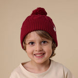 RASPBERRY ORGANIC KNIT BEANIE