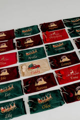 DELUXE EMBROIDERED SANTA SACK - SANTA'S SLEIGH