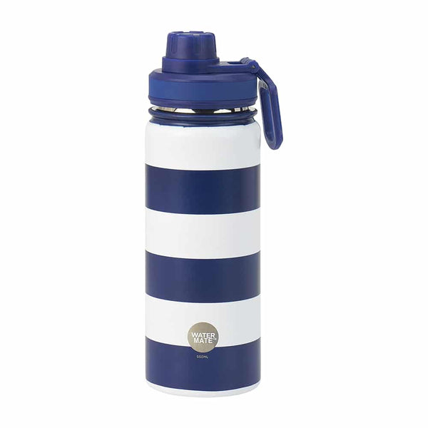 INSULATED WATER BOTTLE - NAVY STRIPE