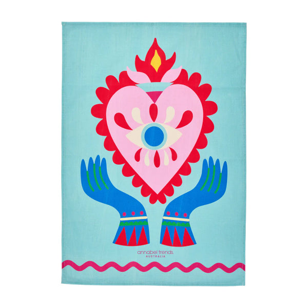 FIESTA HEART COTTON TEA TOWEL