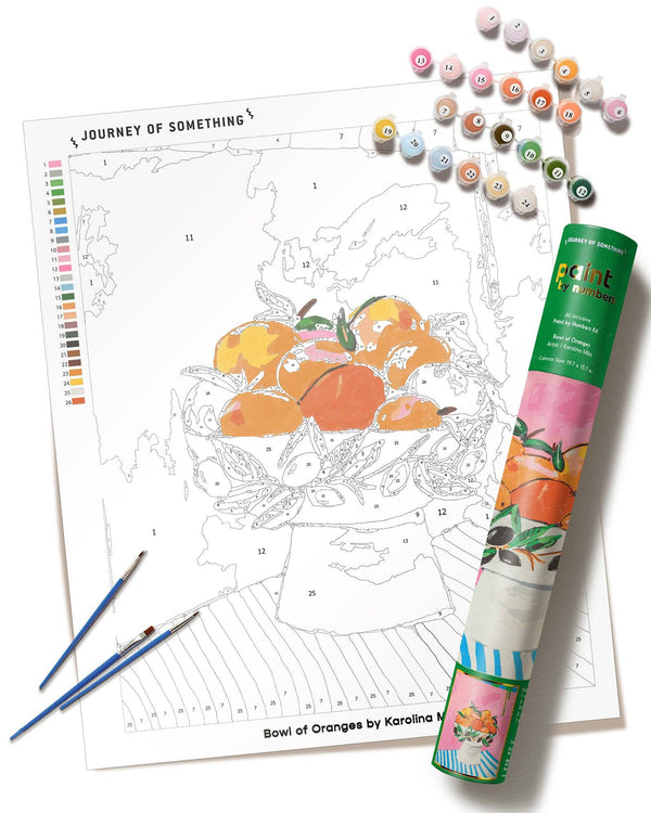 PAINT BY NUMBERS - BOWL OF ORANGES