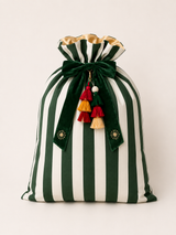 HEIRLOOM SANTA SACK - EVERGREEN STRIPE