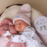 BLUSH PINK ORGANIC KNIT BEANIE
