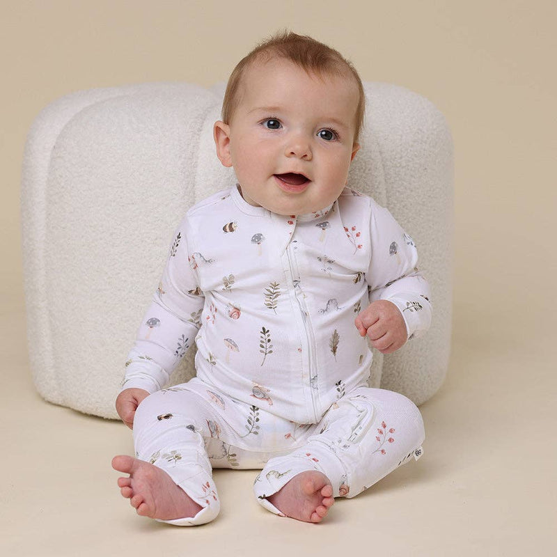GARDEN FRIENDS ORGANIC ZIP ROMPER