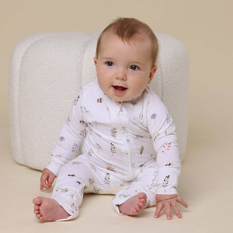 GARDEN FRIENDS ORGANIC ZIP ROMPER