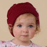 RASPBERRY ORGANIC KNIT BEANIE