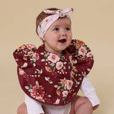 FLORAL FLUTTER WATERPROOF FRILL BIB
