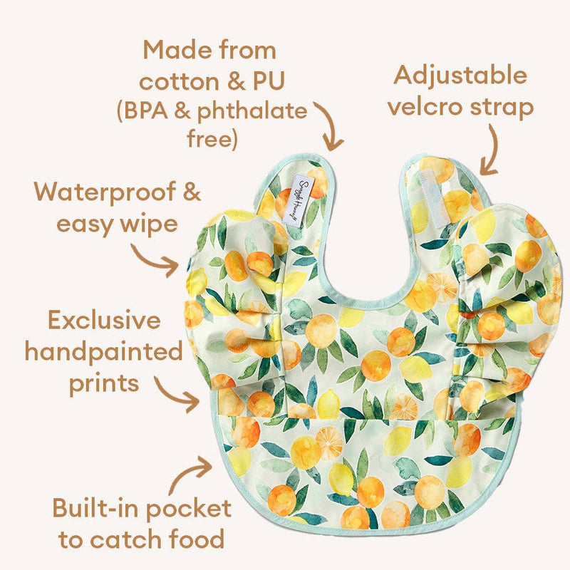 CITRUS SQUEEZE FRILL WATERPROOF BIB