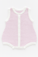 BREEZY KNIT ROMPER - PINK CORAL