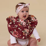 FLORAL FLUTTER WATERPROOF FRILL BIB