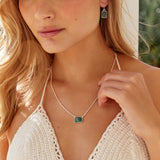 ASTERIA NECKLACE - SILVER & AFRICAN JADE