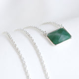 ASTERIA NECKLACE - SILVER & AFRICAN JADE