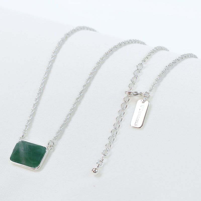 ASTERIA NECKLACE - SILVER & AFRICAN JADE