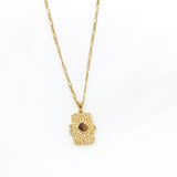 ATHENA LOCKET - GOLD & TIGERS EYE