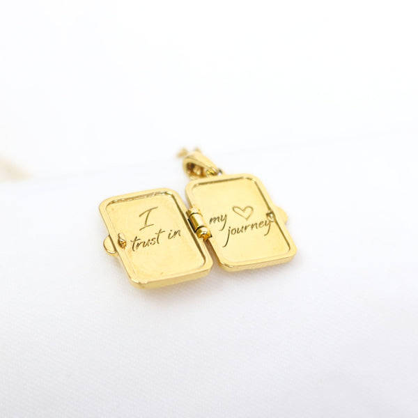 ATHENA LOCKET - GOLD & TIGERS EYE