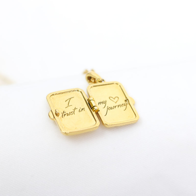 ATHENA LOCKET - GOLD & TIGERS EYE