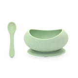 SILICONE BOWL & SPOON - MINT