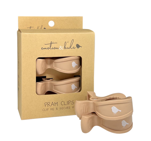 PRAM CLIPS - BEIGE PAIR