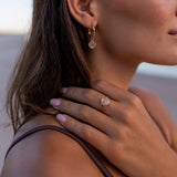 CALMING RING - GOLD & ROSE QUARTZ