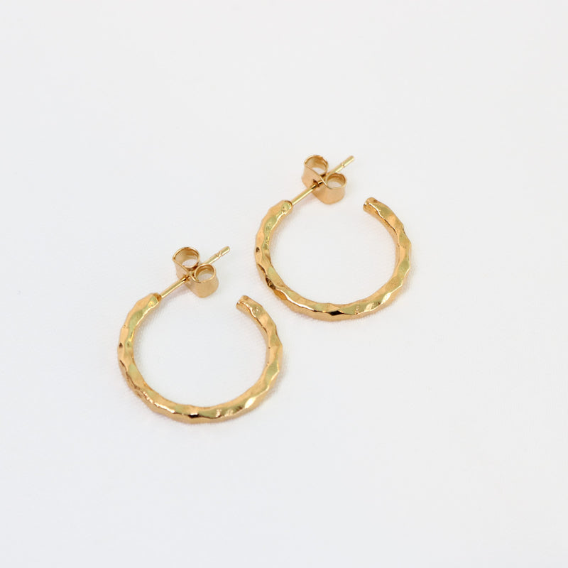 CORAL EARRINGS - GOLD