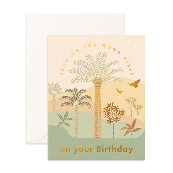 JUNGLE PALMS BIRTHDAY CARD