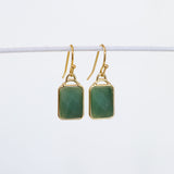 HOPE EARRINGS - GOLD & AFRICAN JADE