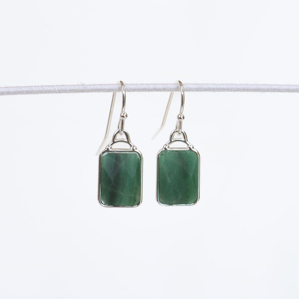 HOPE EARRINGS - SILVER & AFRICAN JADE
