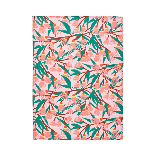 BLOSSOM BRANCHES LINEN TEA TOWEL