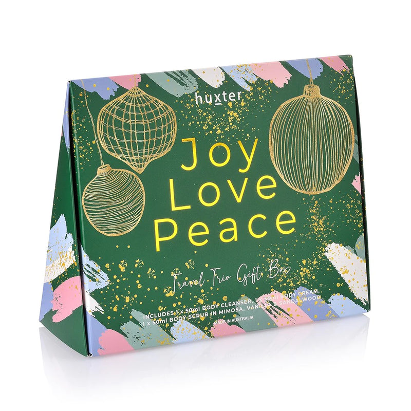 TRAVEL TRIO GIFT BOX 'JOY LOVE PEACE'