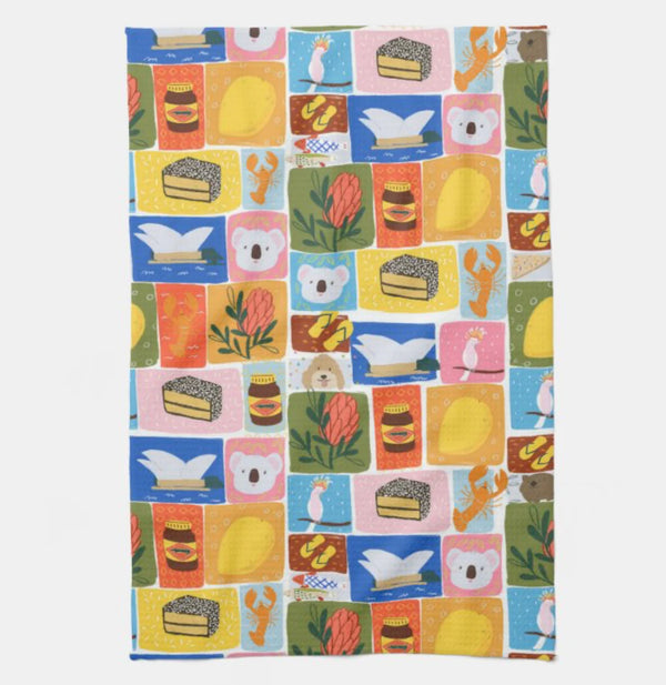 AUSSIE ICONS TEA TOWEL