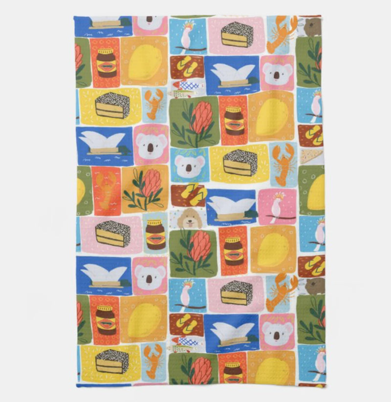 AUSSIE ICONS TEA TOWEL