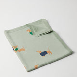 DACHSHUND KNITTED BABY BLANKET