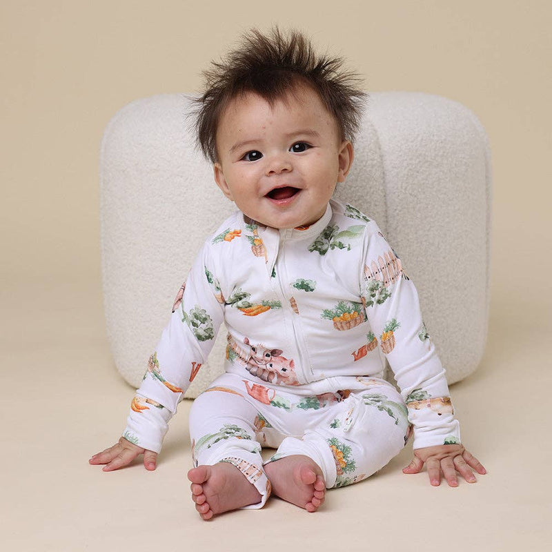 FARM ORGANIC ZIP ROMPER