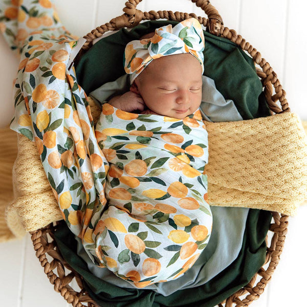 CITRUS SQUEEZE ORGANIC MUSLIN WRAP