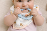 Loulou Lollipop Teething Ring Set Blue Fog