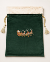 DELUXE EMBROIDERED SANTA SACK - SANTA'S SLEIGH