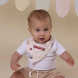 VINTAGE CARS ORGANIC DRIBBLE BIB
