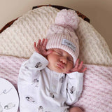 BLUSH PINK ORGANIC KNIT BEANIE