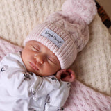 BLUSH PINK ORGANIC KNIT BEANIE