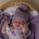 LAVENDER ORGANIC KNIT BEANIE