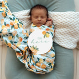 CITRUS SQUEEZE ORGANIC STRETCH WRAP & BENIE SET