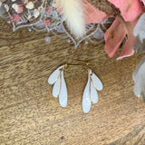 NIAMH PORCELAIN EARRINGS - WHITE