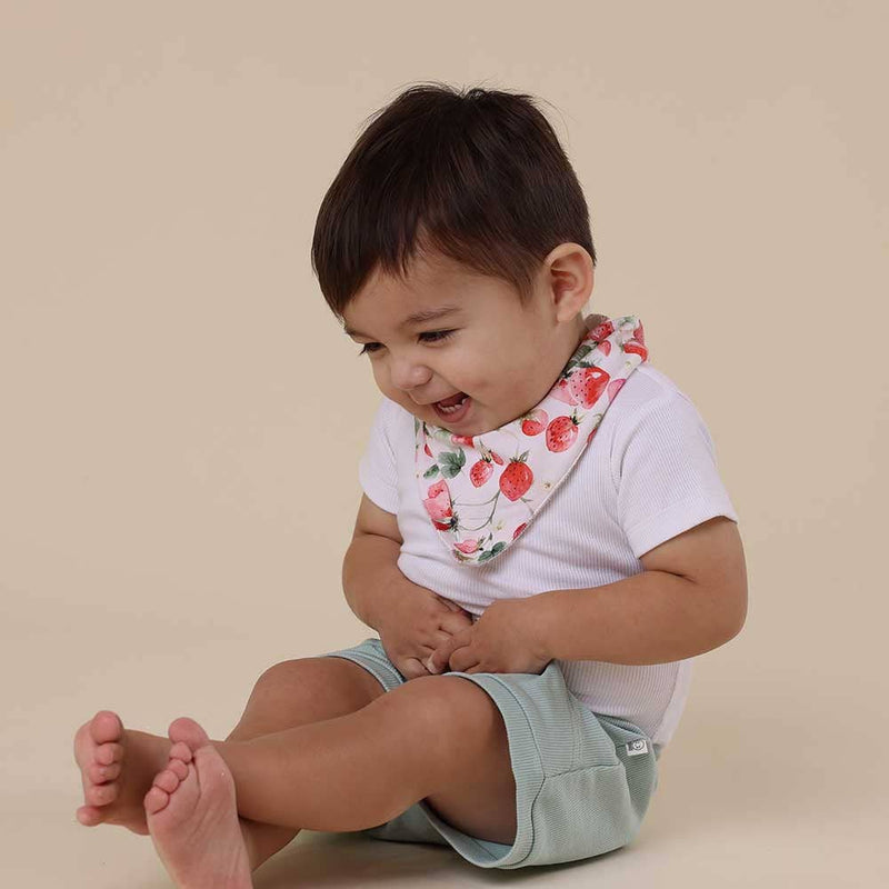 STRAWBERRY ORGANIC DRIBBLE BIB