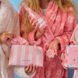 BLUSH STRIPE VANITY BAG - MEDIUM