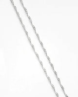 SINGAPORE CHAIN - STERLING SILVER - 40cm