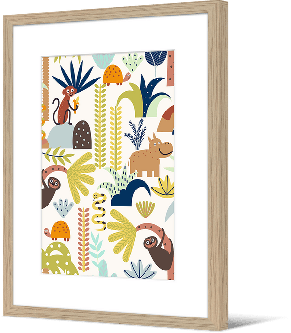 JUNGLE FUN FRAMED PRINT