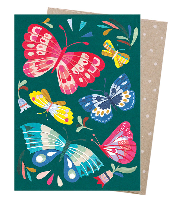 GREETING CARDS 4 PACK - BUTTERFLIES