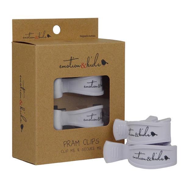 PRAM CLIPS - WHITE PAIR